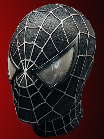 Sam Raimi Spidey3 زەھەرلىك يۈز چاپلىقى (چوڭلار) يۈز قېپى ۋە 3D كاۋچۇك تورى ، تاقىغىلى بولىدىغان كىنو تەشۋىقات نۇسخىسى