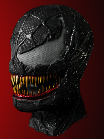 Venom from SP3 Mask (Adults) with Movable jaw & 3D Rubber Web, Wearable Movie Prop Replica