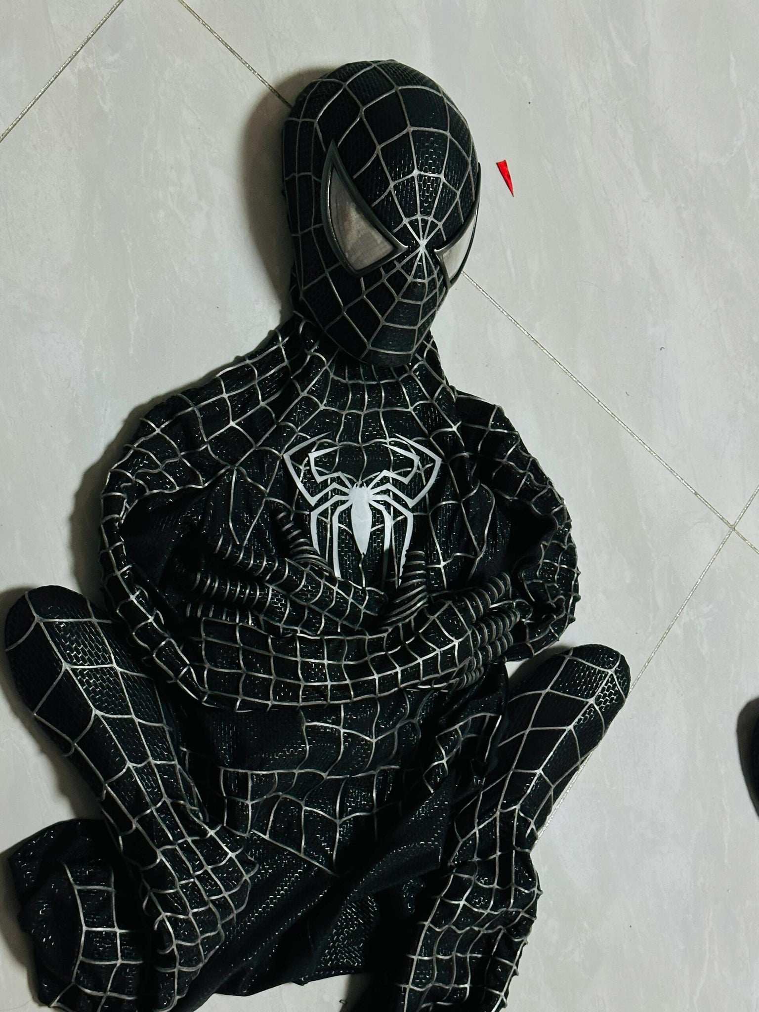 Spidey3 Venom كاستيۇم ، يۈز قېپى ۋە SAM RAIMI TOBEY نۇسخىسى يۈز قېپى ۋە 3D كاۋچۇك تور كىنو تەشۋىقات نۇسخىسى (تاقىغىلى بولىدۇ)