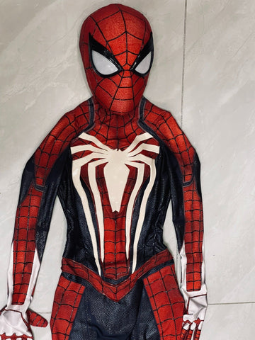 PS4 Spidey كاستيۇم يۈز قېپى ۋە 3D كاۋچۇك تور كىنو تەشۋىقات نۇسخىسى (تاقىغىلى بولىدۇ)
